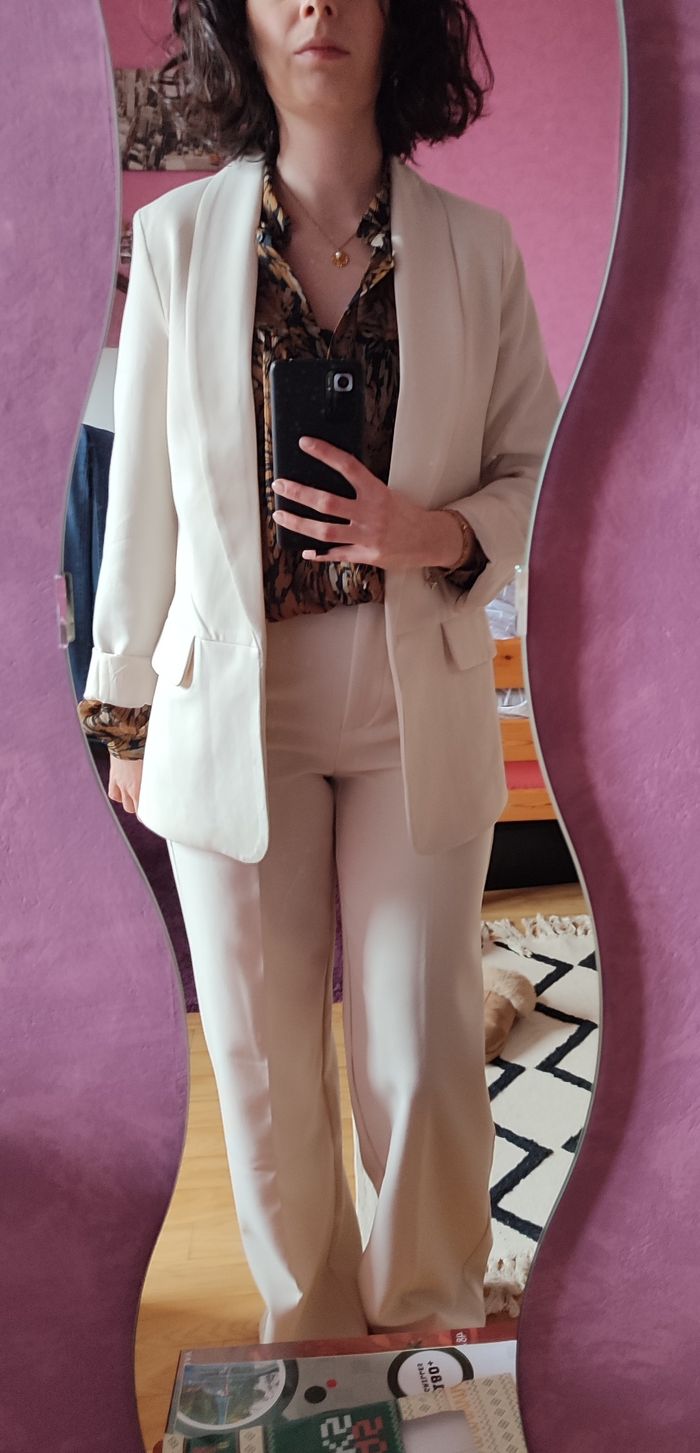 Veste blazer écru taille 34 - photo numéro 7