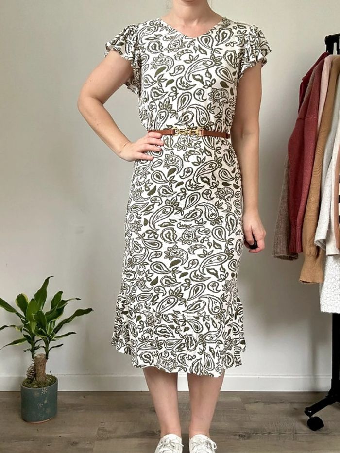 Agathe&Louise Robe midi écrue – Taille 36 – Neuve avec étiquettes