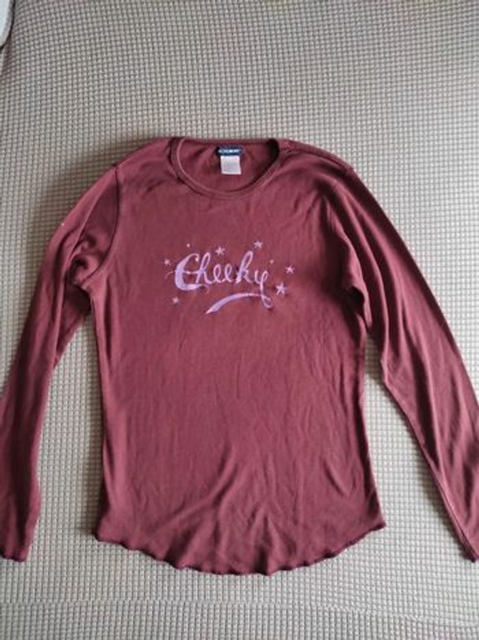 Polo t-shirt manche longue fille 12 ans ou femme taille 34/36