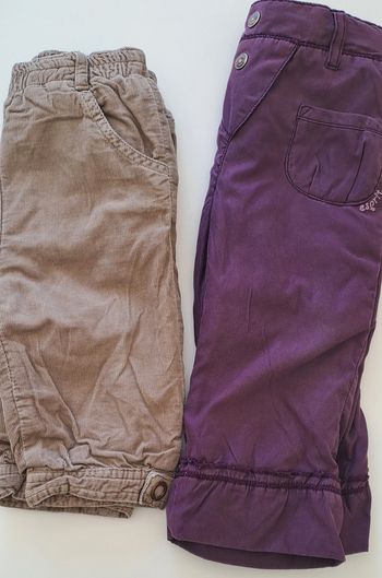 Lot de 2 pantalons fille 9 mois