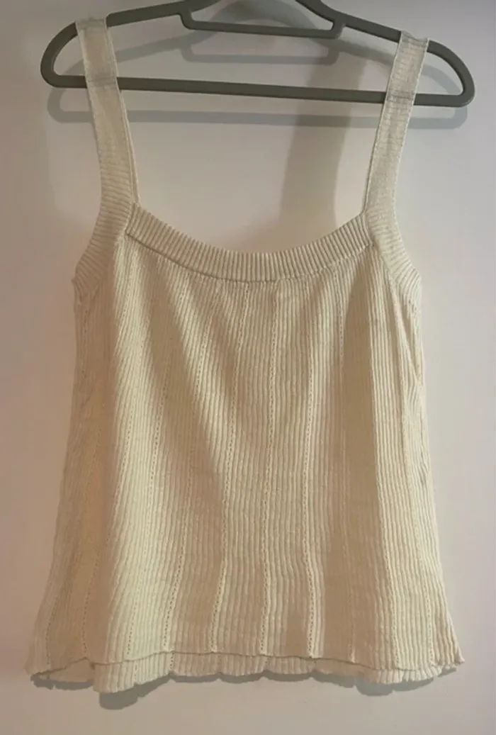 Débardeur écru Camaïeu – Taille 38 / M - photo numéro 2