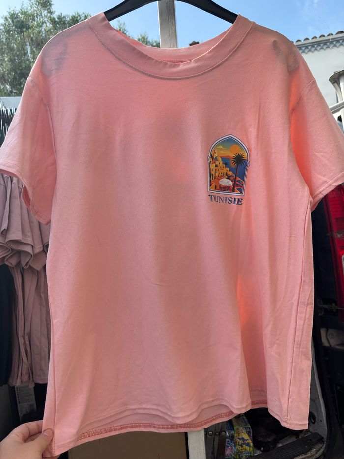 T shirt Tunisie rose - photo numéro 2