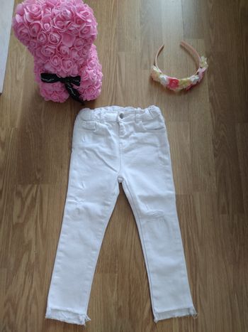 Jean Zara blanc 2 à 3 ans