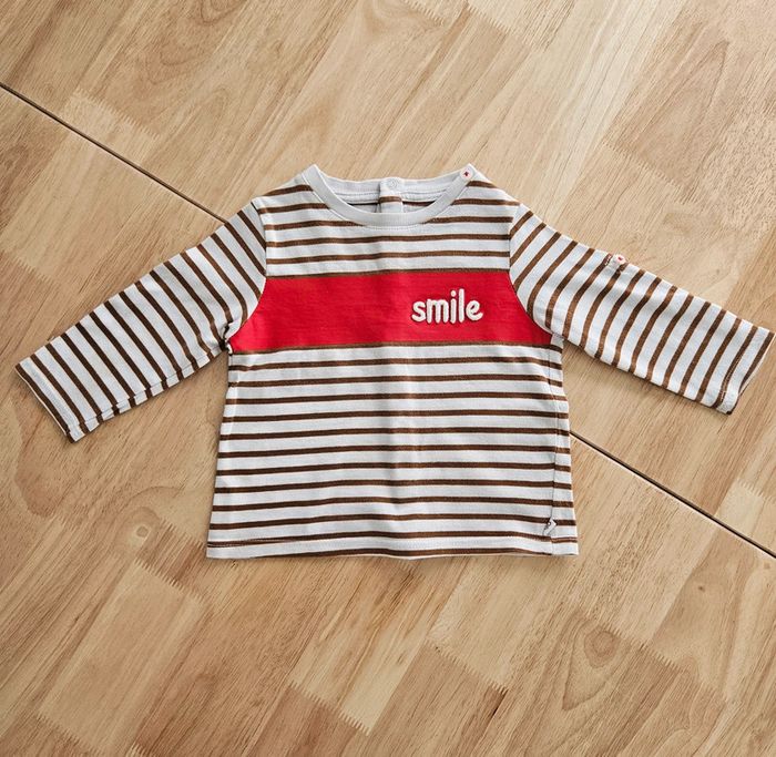 Lot de 3 t shirt manches longues 6/9 mois - photo numéro 2