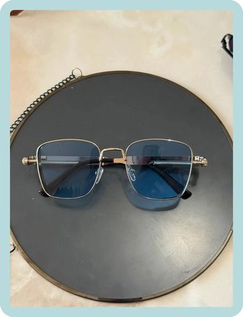 Lunette de soleil bleue/dorée
