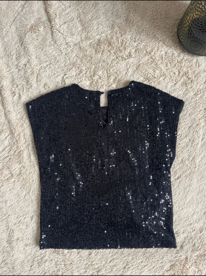 Tee shirt paillette 6 ans style old school paillette
