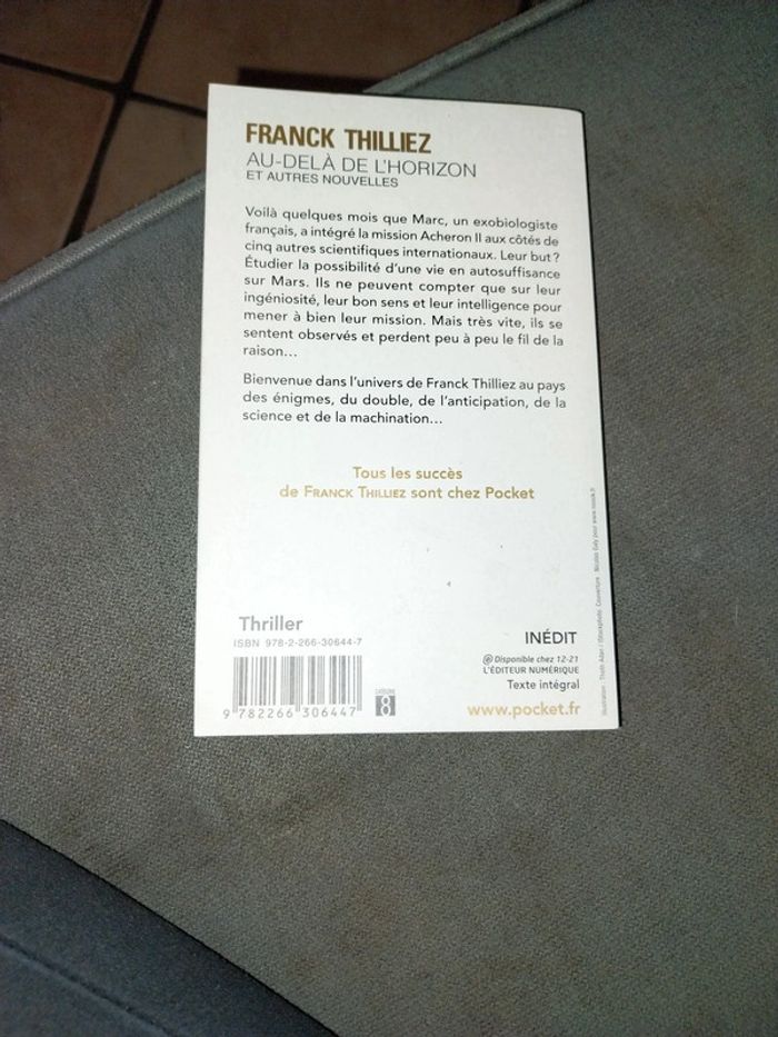 Roman Au delà de l horizon Franck Thilliez - photo numéro 2