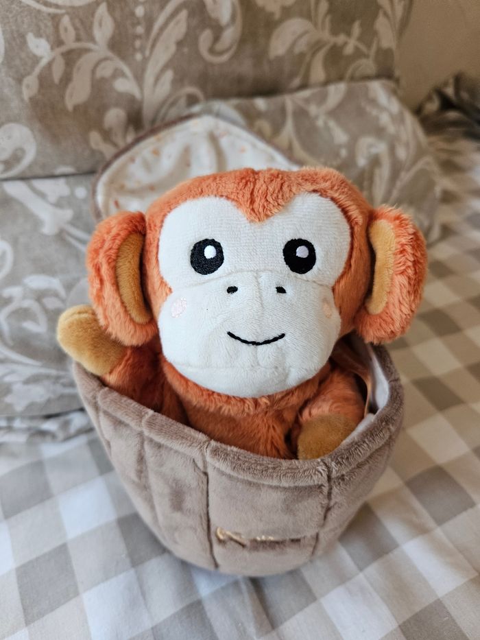 Doudou marionnette cache-cache Jacky le singe