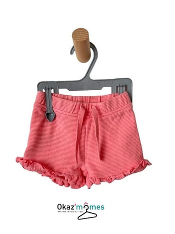 Short d'été rose en coton côtelé - Gémo 6 mois