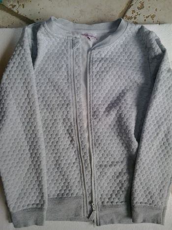 Gilet zippé gris