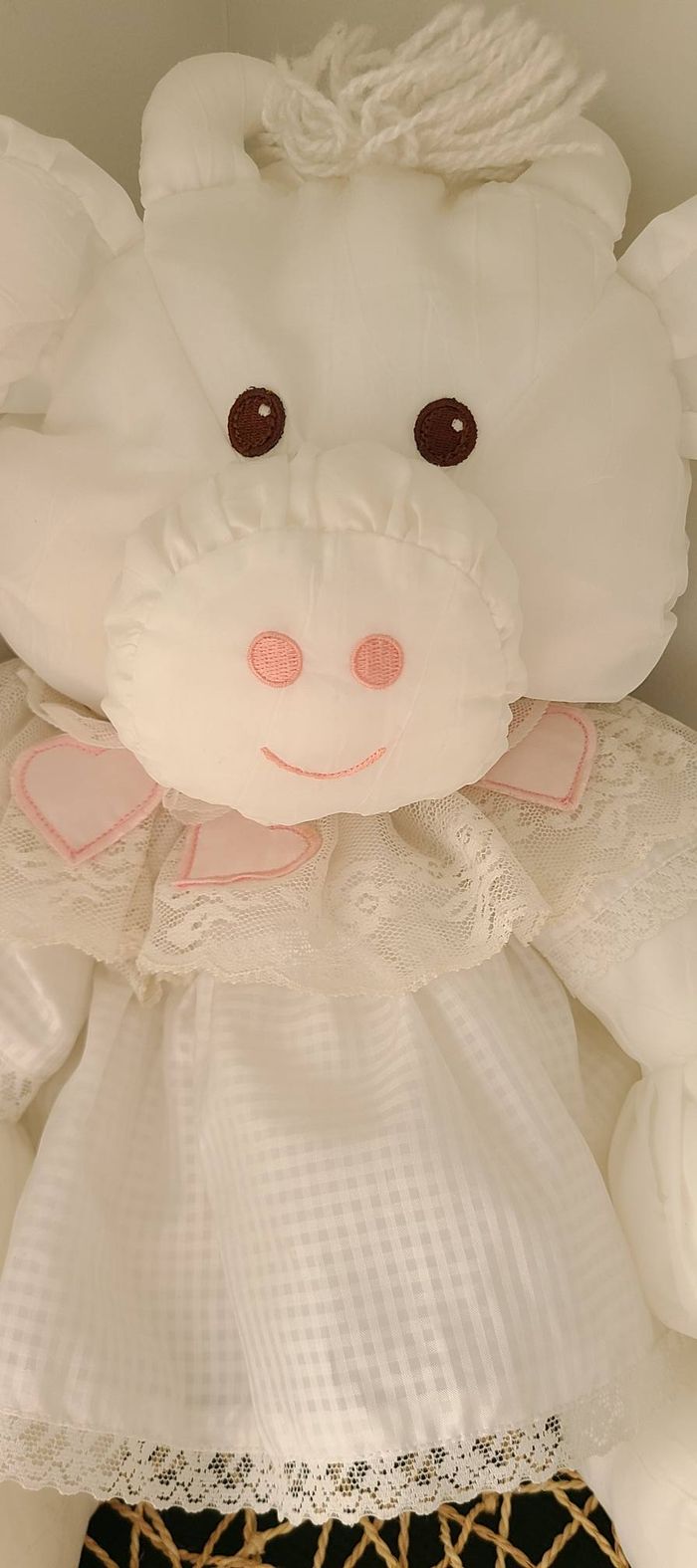 vintage années 80 Fisher Price 1986 Puffalump Peluche - Vache Blanche - photo numéro 2