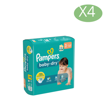 Lot de 136 Couches Pampers Baby Dry 6-10kg Taille 3 Neuf