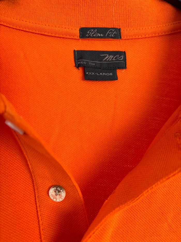 Polo MCS Marlboro Classics orange – Slim Fit – Taille XXXL - photo numéro 2