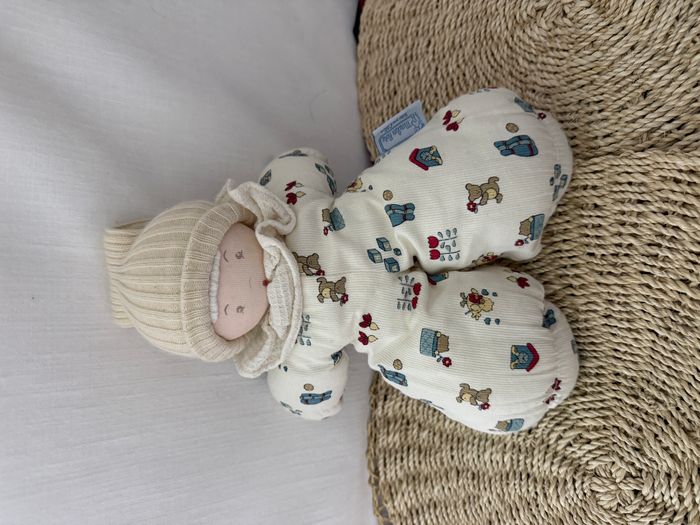 Doudou poupée lutin beige blanc imprimé MOULIN ROTY - photo numéro 4