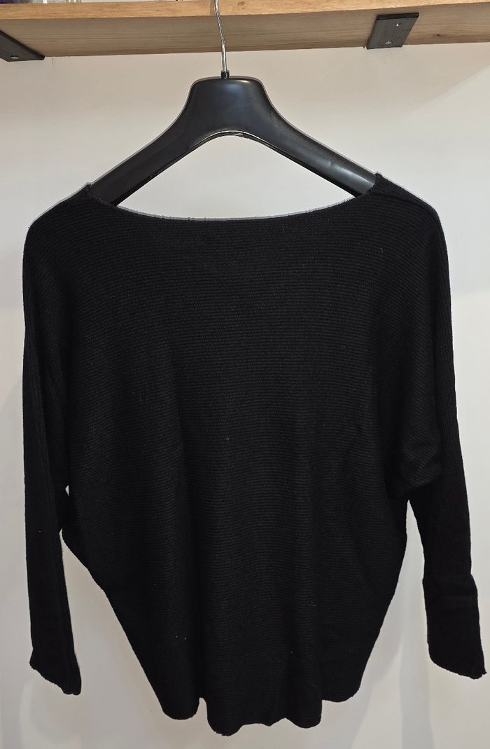 Pull laine noir L - photo numéro 2