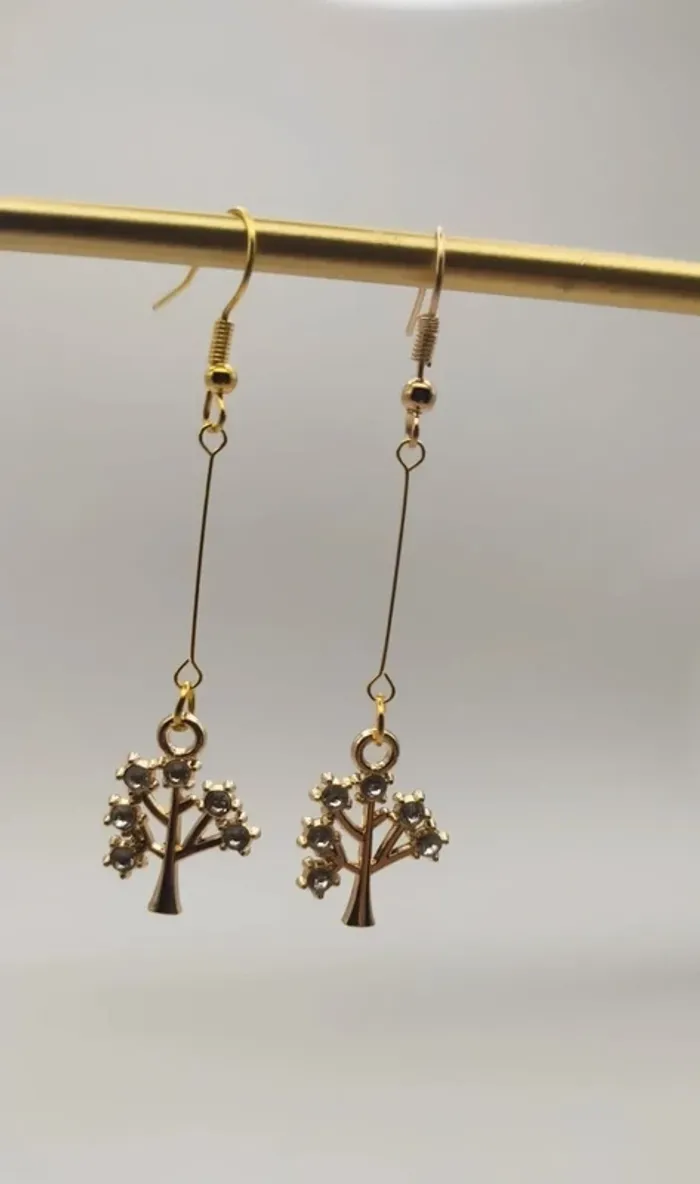 Boucles d'oreilles arbre - photo numéro 5