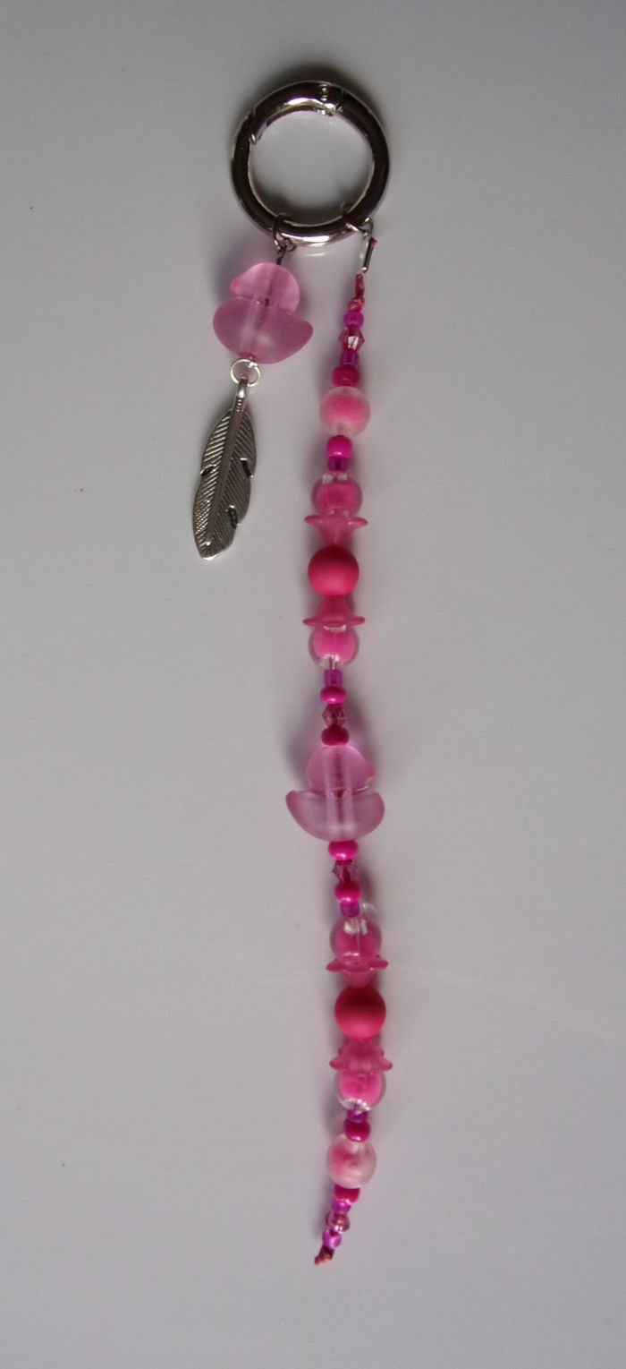 Déco de sac à main canard givré rose fuchsia