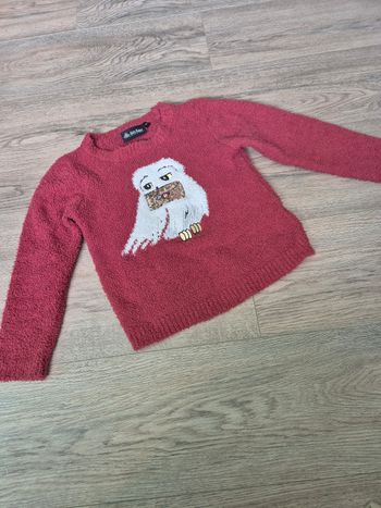 Pull rouge Harry Potter Hedwige 
