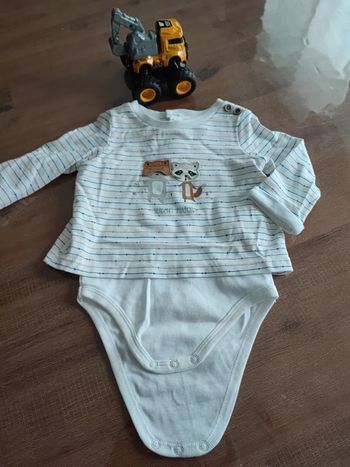 Body tee-shirt intégré blanc