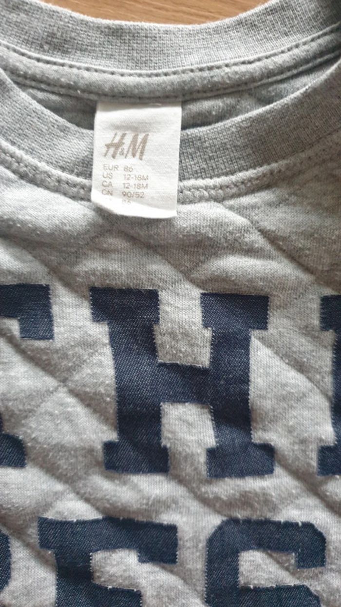 Sweat bébé garçon, taille 12 - 18 mois, H&M - photo numéro 2