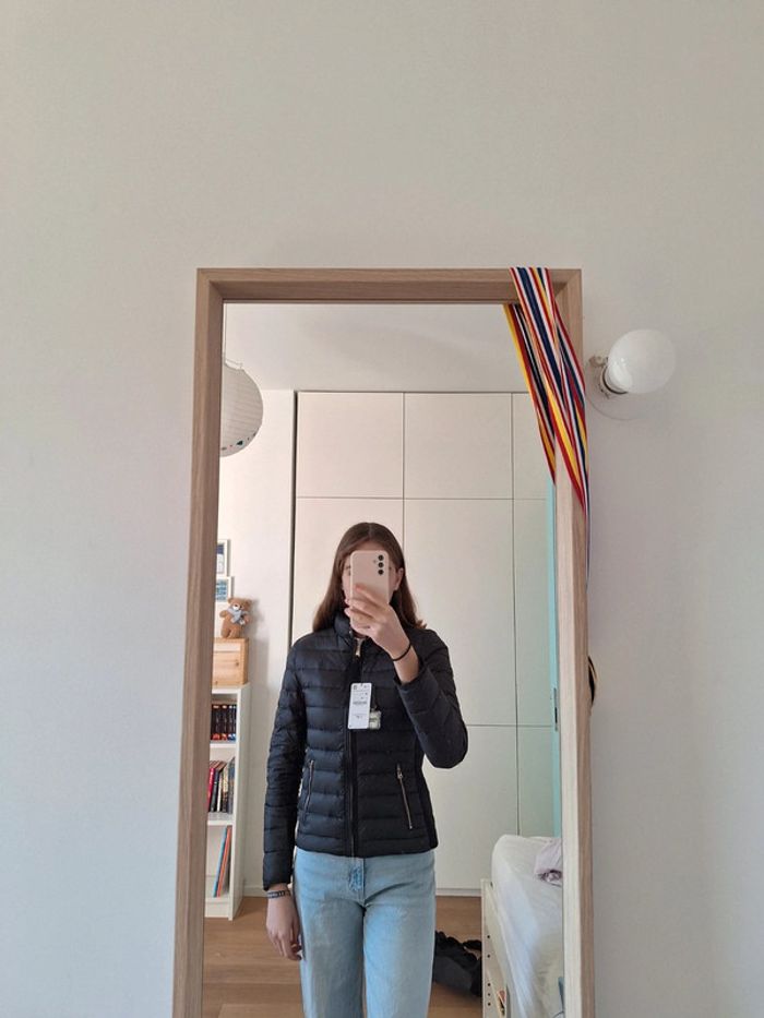 Veste doudoune Zara noir femme M - photo numéro 2