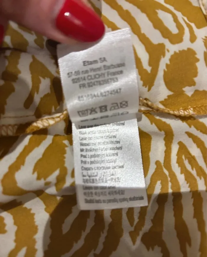 Top portefeuille jaune imprimé Etam - Neuf - T38 (M) - photo numéro 8