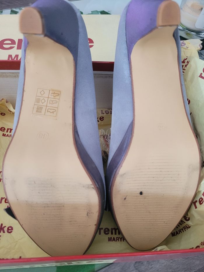 Paire d'escarpins satinée grise Marypaz-Pointure 38✨️ - photo numéro 3