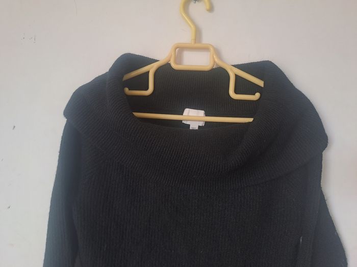 Pull noir à grand col H&M Taille XS - photo numéro 3