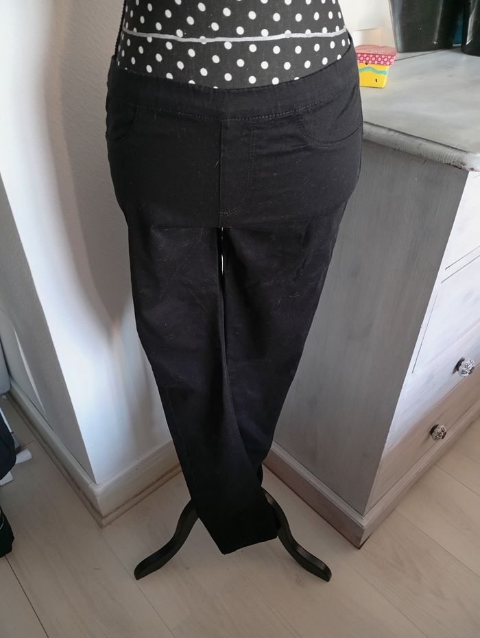 Pantalon noir ceinture élastique 36 - photo numéro 5