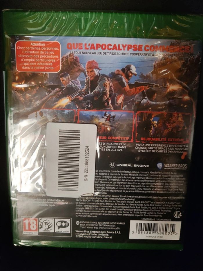 Back 4 Blood Xbox Series X neuf sous blister - photo numéro 2
