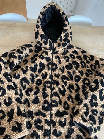 Veste/manteau sherpa léopard