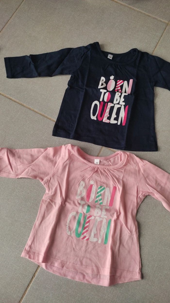 Lot de 2 t-shirts ML T.18 M - photo numéro 2