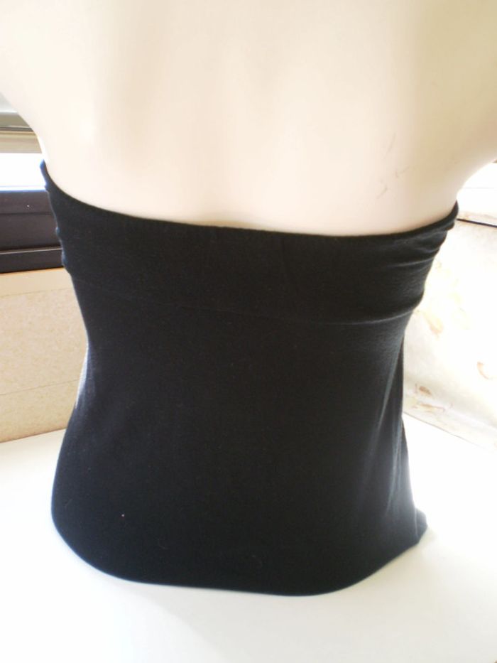 robe noir fourreau en coton extensible pour l'été t 38 - photo numéro 3