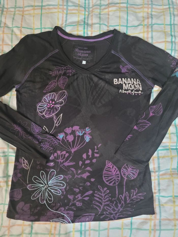 T-shirt manches longues, banane moon, marron - photo numéro 3