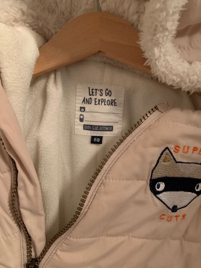 Combinaison chaude rose pâle 6 mois