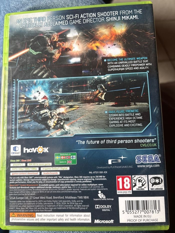 Jeu vanquish pour Xbox 360 - photo numéro 2