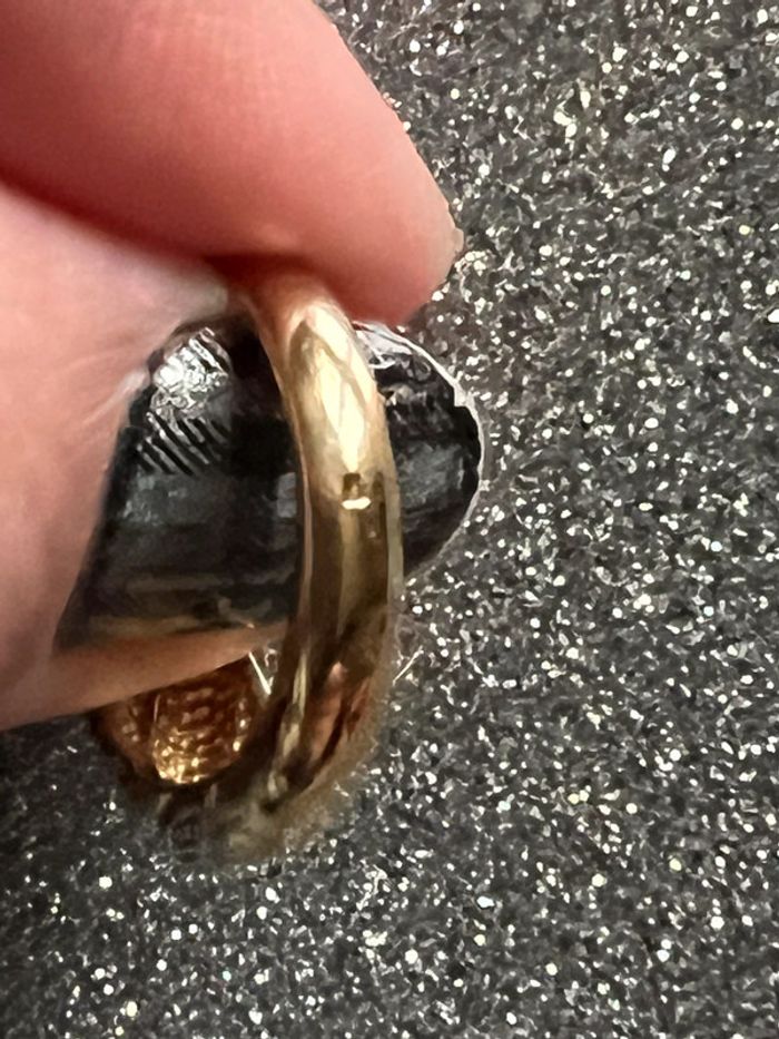 bague deux tons et zirconias - photo numéro 5