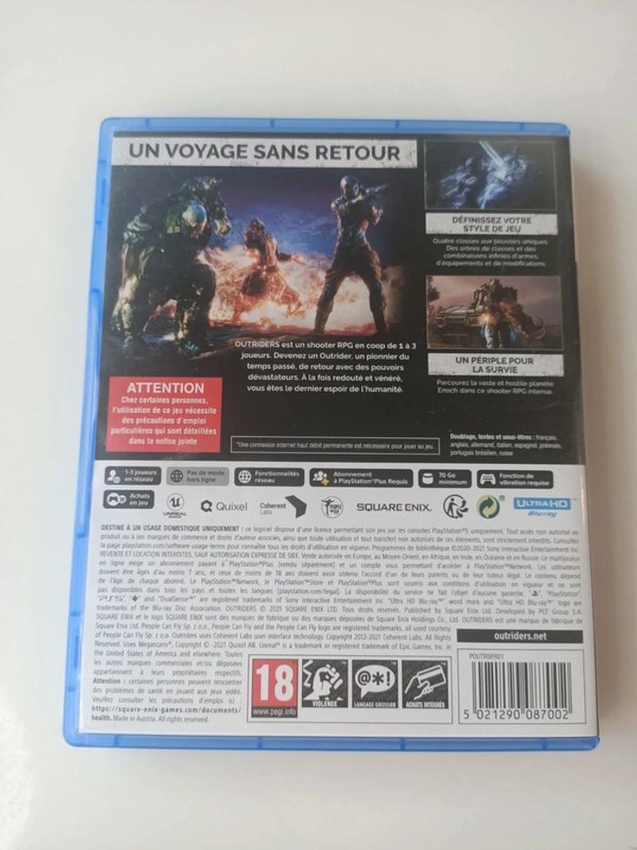 Jeu PS5 outriders - photo numéro 2