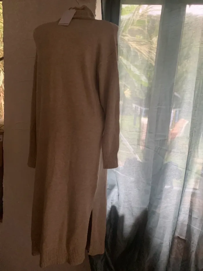 Robe Vila longue beige col roulé taille M taille 38 - photo numéro 8