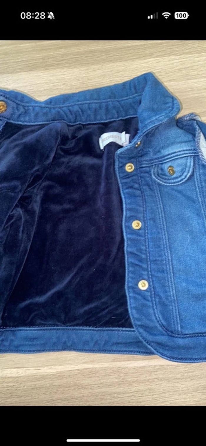 Veste jean moltoné - photo numéro 2