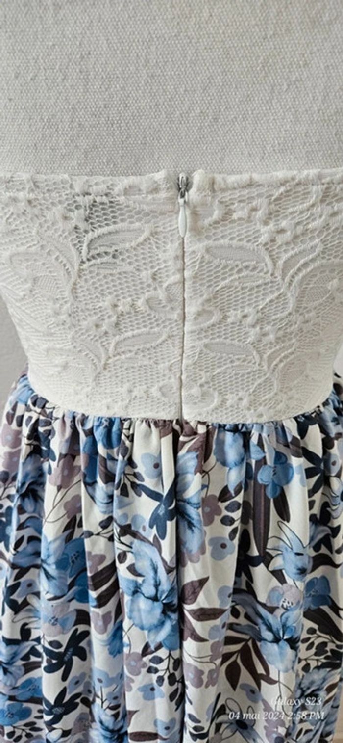 Robe longue combishort buste en dentelle - photo numéro 7