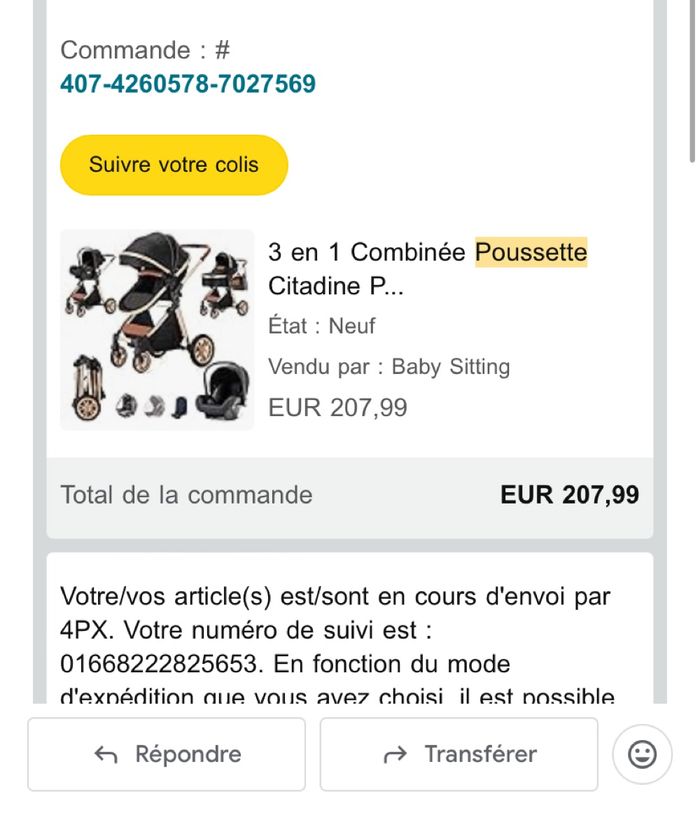 Poussette 3 en 1 + cosy - photo numéro 2