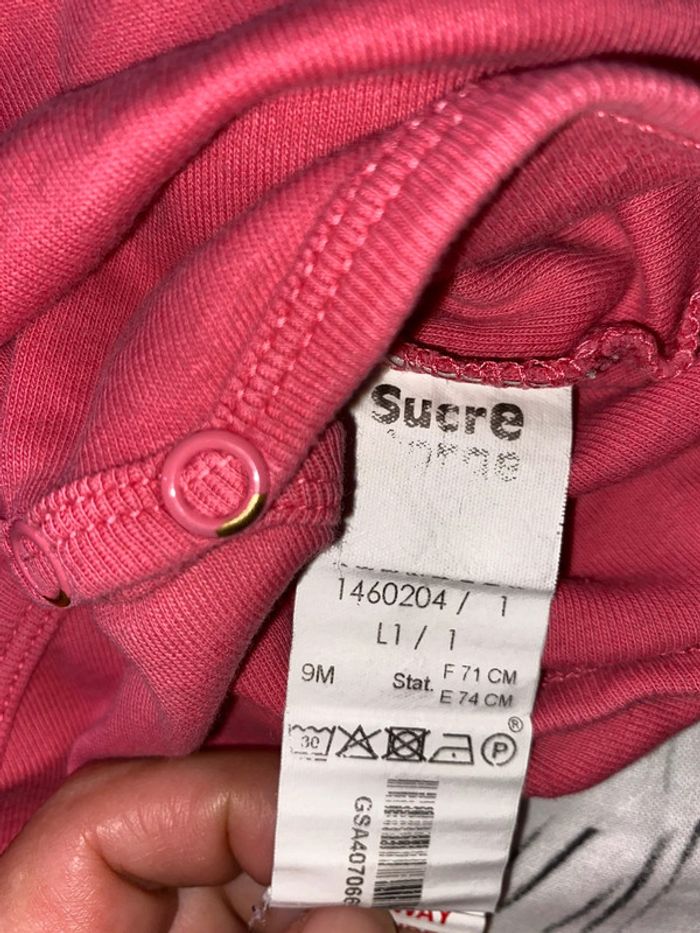 Lot de 5 bodies, taille 9 mois, différentes marques. - photo numéro 8