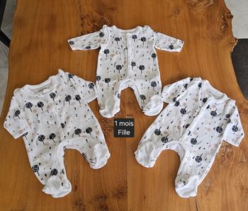 Lot de pyjamas chauds bébé fille