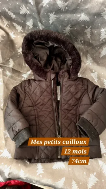 Doudoune noire matelassé