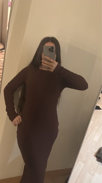 Robe longue marron desigual 