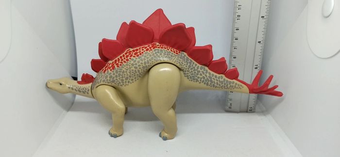 Dinosaure stégosaure beige et rouge playmobil - photo numéro 5