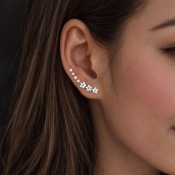 Paire de boucle d’oreille argentée neuf 