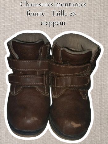 Chaussures montantes fourré - Taille 26 - trappeur