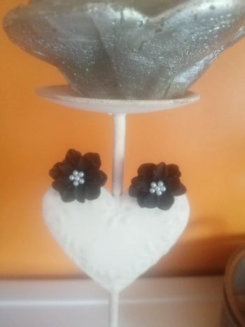 🌸Boucles  puces d'oreilles noires "Vintage" 🌸